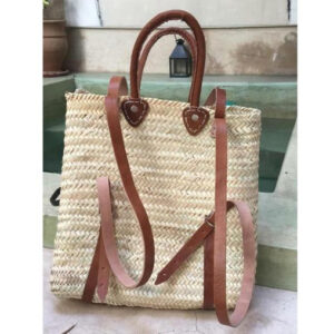 Moroccan Berber Handwoven Straw Handbag - Eco-Luxury Chic