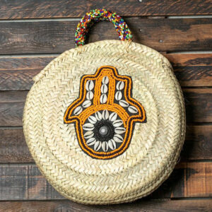 Moroccan Handwoven Eco-Chic Handbag Basket 015