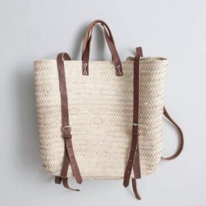 Moroccan Handwoven Eco-Friendly Straw Handbag - Handbag Baskets