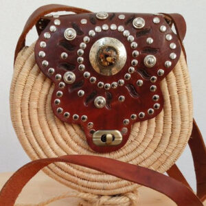 Moroccan Straw Handbag Backpack - Eco-Friendly Berber Craft