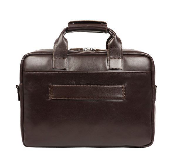 Moroccan Leather Laptop Bag with Multiple Pockets