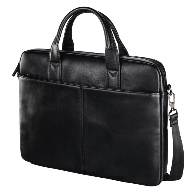 Handmade Black Moroccan Leather Laptop Bag - Premium Leather Craftsmanship