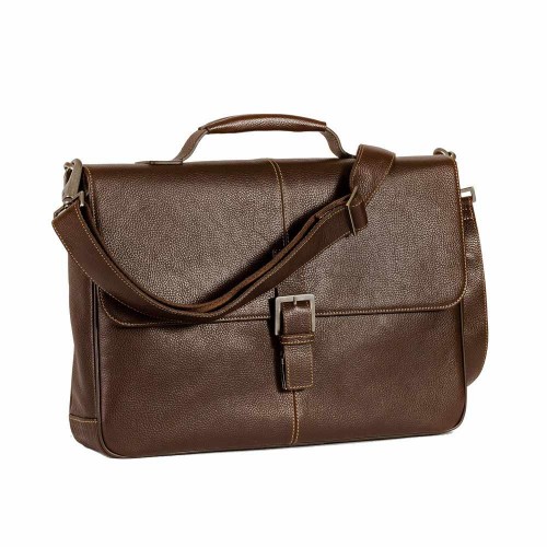 Moroccan Leather Laptop Bag | Spacious main pocket & compartments