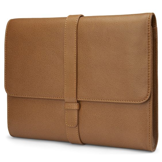 Handmade Dark Tan Moroccan Leather Laptop Bag - Premium Quality & Versatile Style