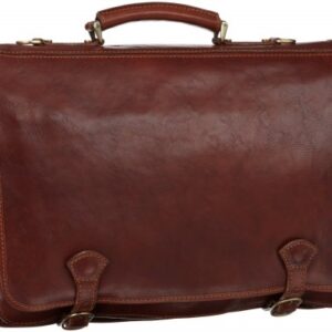 Luxurious Moroccan Leather Laptop Bag - Timeless Style and Quality.