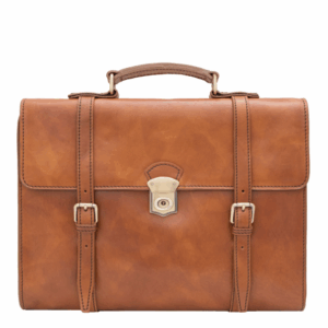Vintage Hazelnut Leather Laptop Bag | Moroccan Handmade Luxe