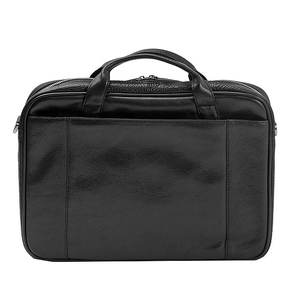 Moroccan Leather Laptop Bag - Handmade Black Leather - Premium Quality