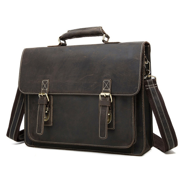 Vintage Moroccan Leather Laptop Bag for Stylish Organization