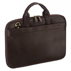 Brown Moroccan Leather Laptop Bag – Fez Crafted, Premium Quality.