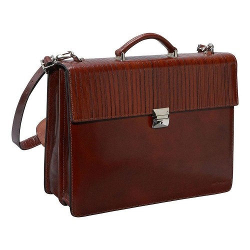 Premium Handmade Burgundy Leather Laptop Bag from Fez Tanneries