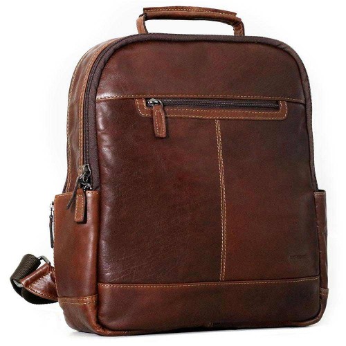 Vintage Brown Moroccan Leather Backpack - Stylish & Functional