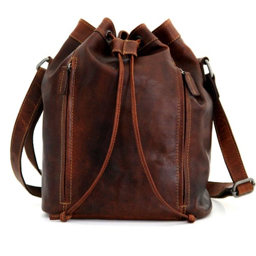 Luxurious Dark Brown Leather Moroccan Backpack | Fez Tannery