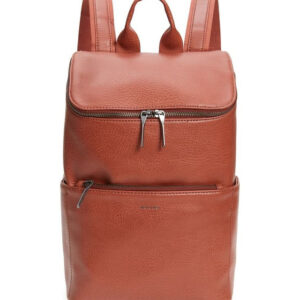 Luxury Light Brown Moroccan Leather Backpack - Stylish and Practical