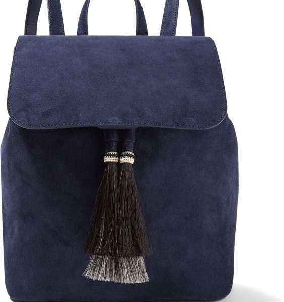 Elegant Navy Handmade Moroccan Leather Backpack | Fez Tannery