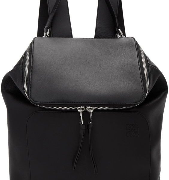 Moroccan Handcrafted Black Leather Backpack - Premium Quality