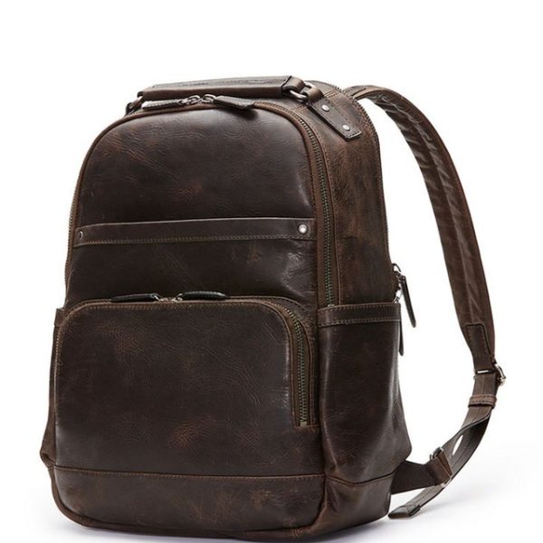 Dark Brown Moroccan Leather Backpack - Premium Quality Craftsmanship