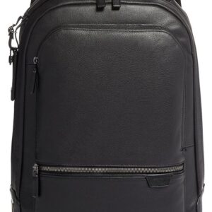 Luxury Black Leather Moroccan Backpack - Handcrafted & Stylish