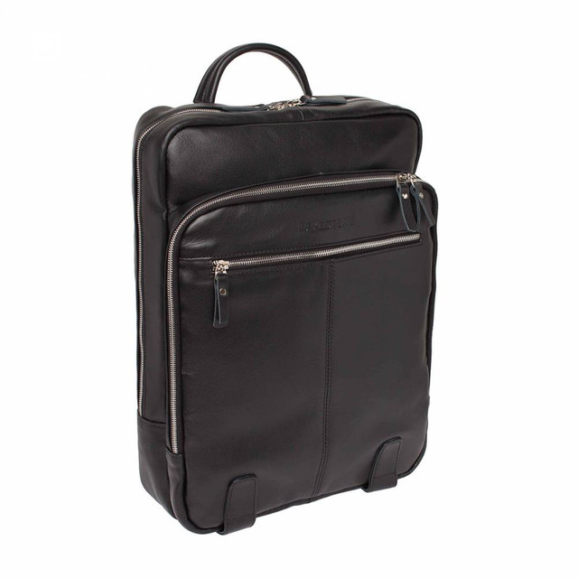 Premium Black Moroccan Leather Backpack - Handmade Vintage Style