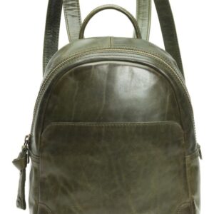 Moroccan Dark Khaki Leather Backpack | Handcrafted Elegance