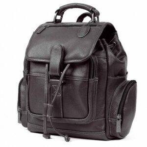 Moroccan Handcrafted Dark Brown Leather Backpack - Premium Quality