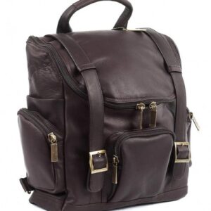 Dark Brown Moroccan Leather Backpack - Handmade Premium Quality - Stylish & Functional
