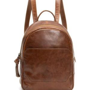 Elegant Moroccan Leather Backpack with Ample Storage