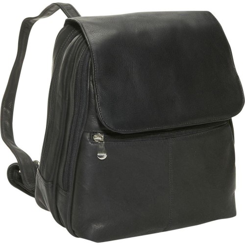 Moroccan Leather Backpack - Ashy Black Genuine Leather Pack