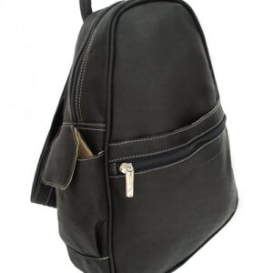 Black Moroccan Leather Backpack - Handcrafted by Moroccan Artisans