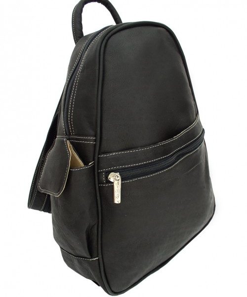 Black Moroccan Leather Backpack - Handcrafted by Moroccan Artisans