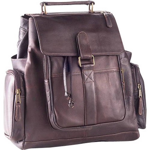 Moroccan Handmade Leather Backpack, Walnut Brown