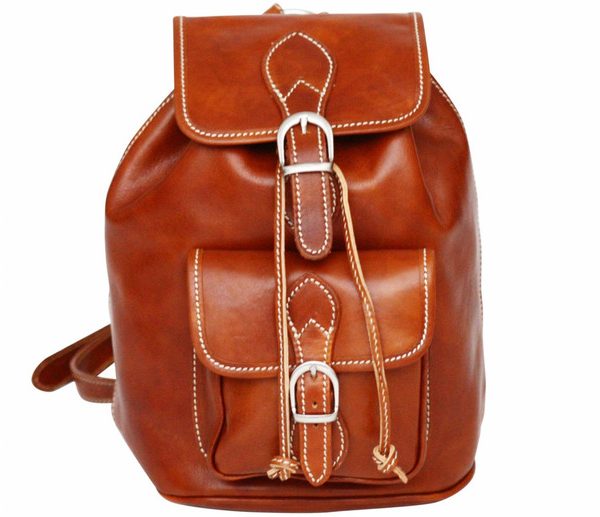 Brown Leather Moroccan Travel Backpack | Premium Handcrafted Luxury