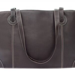 Luxurious Dark Brown Leather Handbag from Fez Tanneries