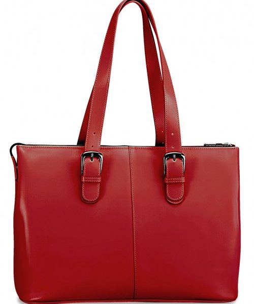 Premium Red Leather Moroccan Handbag - Handcrafted Luxury