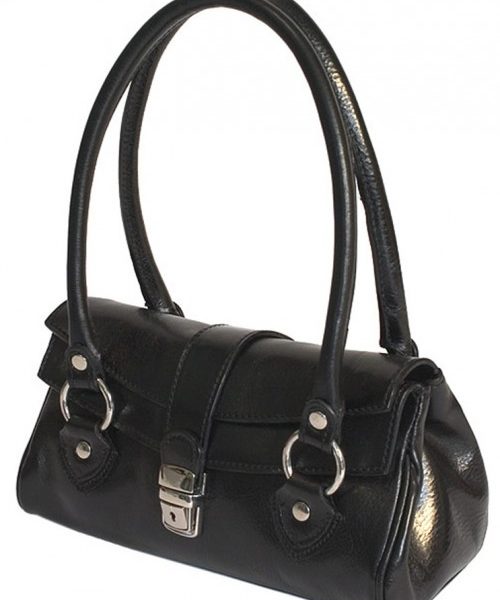 Premium Black Moroccan Leather Handbag - Stylish & Functional Choice
