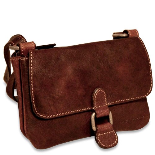 Walnut Brown Moroccan Leather Handbag - Expertly Crafted Vintage Style Handbag with Compartments