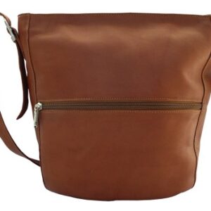 Vintage Moroccan Leather Handbag in Chestnut Brown