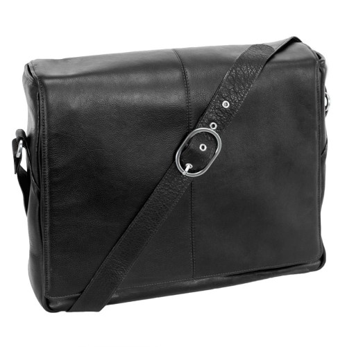 Black Moroccan Leather Handbag for Men and Women