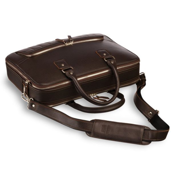 Elegant Walnut Brown Handcrafted Moroccan Leather Handbag