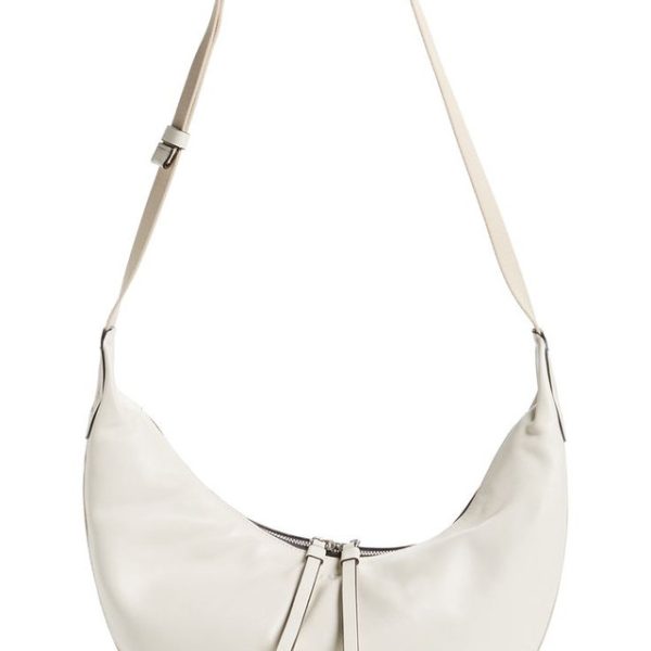 Premium Moroccan Leather Handbag - Vintage White Design