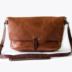 Vintage Brown Moroccan Leather Handbag | Handcrafted Elegance & Durability