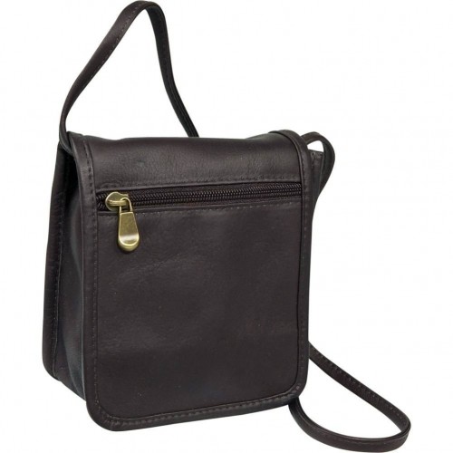 Elegant Dark Brown Moroccan Leather Handbag for Men and Women.