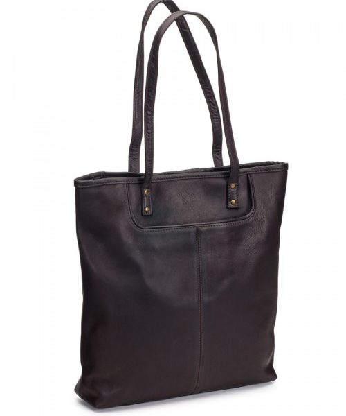 Vintage Dark Brown Moroccan Leather Handbag - Handcrafted Elegance