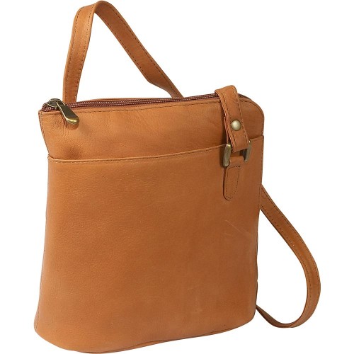 Handcrafted Moroccan Leather Saddle Tan Handbag with Spacious Compartments