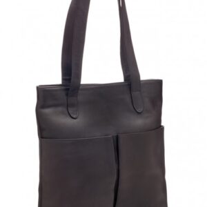 Exquisite Dark Brown Moroccan Leather Handbag from Fez Tanneries