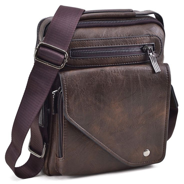 Vintage Dark Brown Leather Handbag | Handmade Moroccan Style