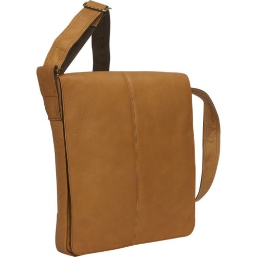 Moroccan Tan Leather Handbag with Multiple Compartments