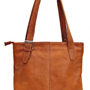 Moroccan Leather Handbag | Saddle Tan Handcrafted Bag