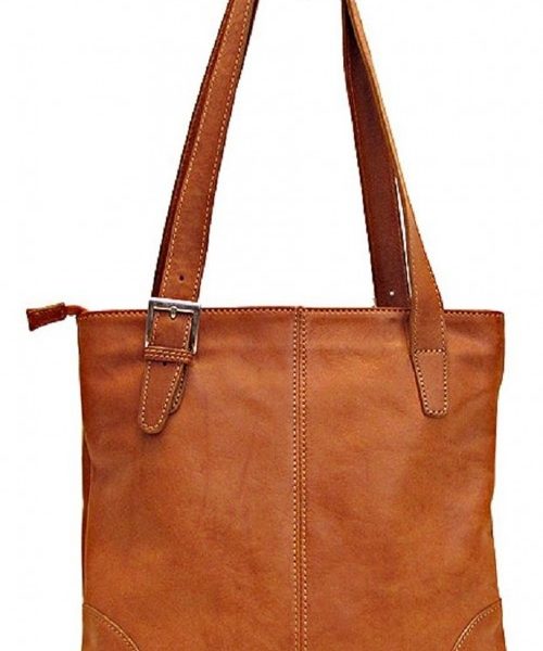 Moroccan Leather Handbag | Saddle Tan Handcrafted Bag