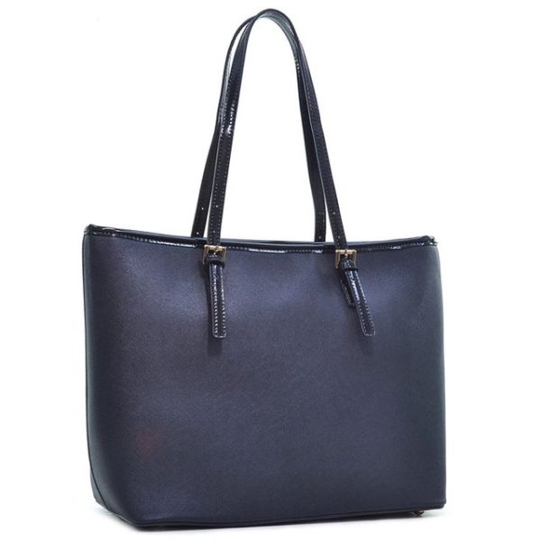 Moroccan Leather Handbag - Premium Dark Blue Leather, Handmade in Fez Tanneries