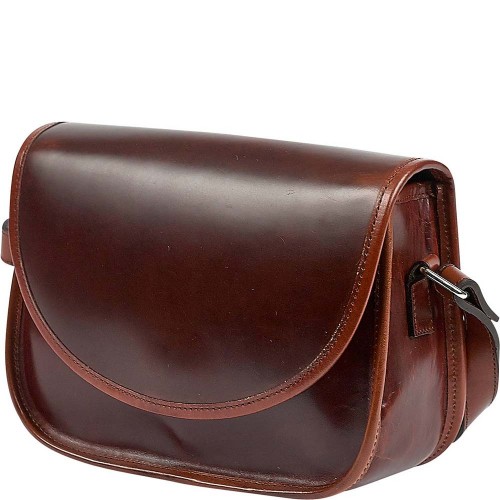 Luxury Moroccan Leather Handbag - Handcrafted Mahogany Elegance